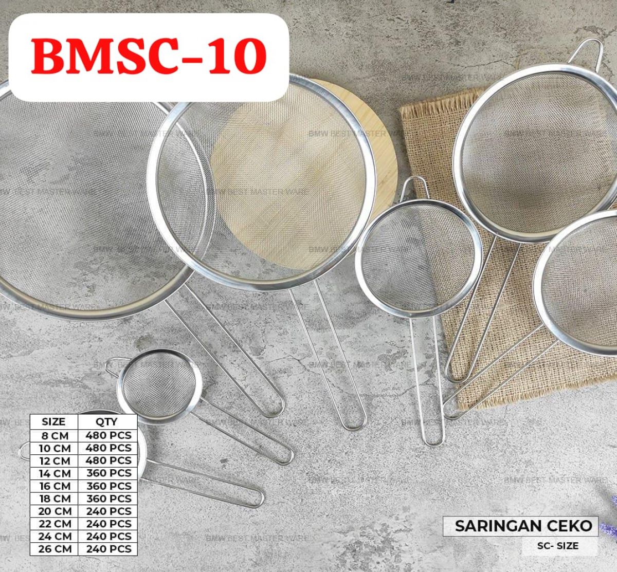 SARINGAN CEKO BMSC-10 SIZE 10 CM ISI 40 LUSIN