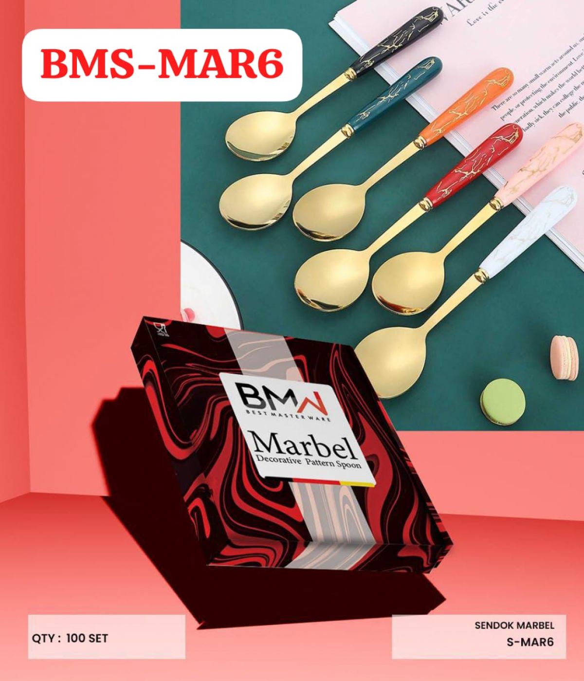 SENDOK MARBEL BMS-MAR6 ISI 100 SET
