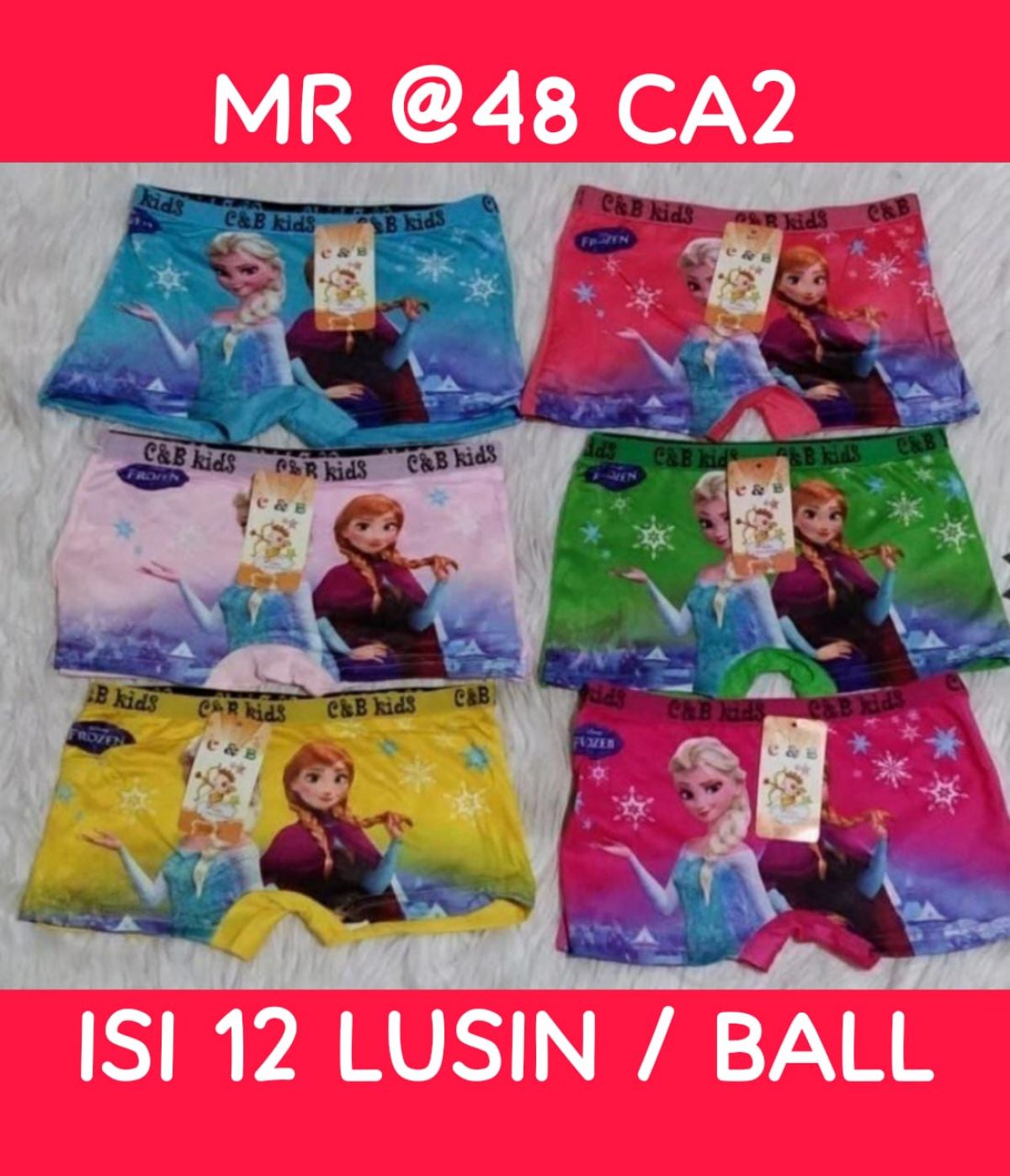 BOXER ANAK MR @48 CA2 SIZE M , L , XL ISI 12 LUSIN