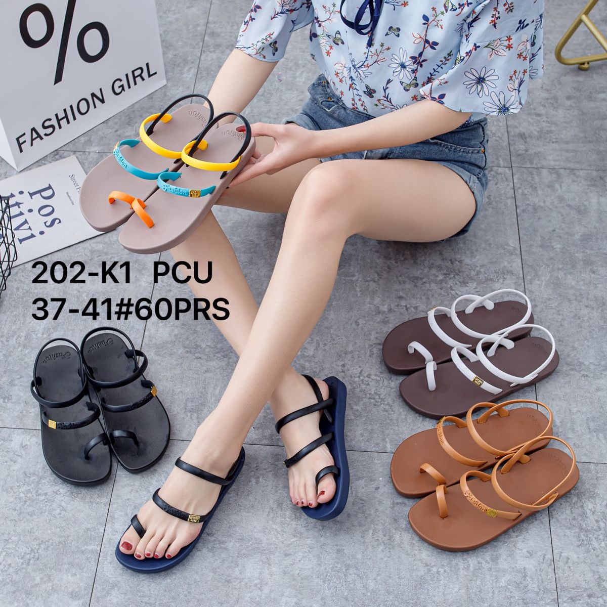 SANDAL 202-K1 SIZE 37 - 41 ISI 60 PASANG