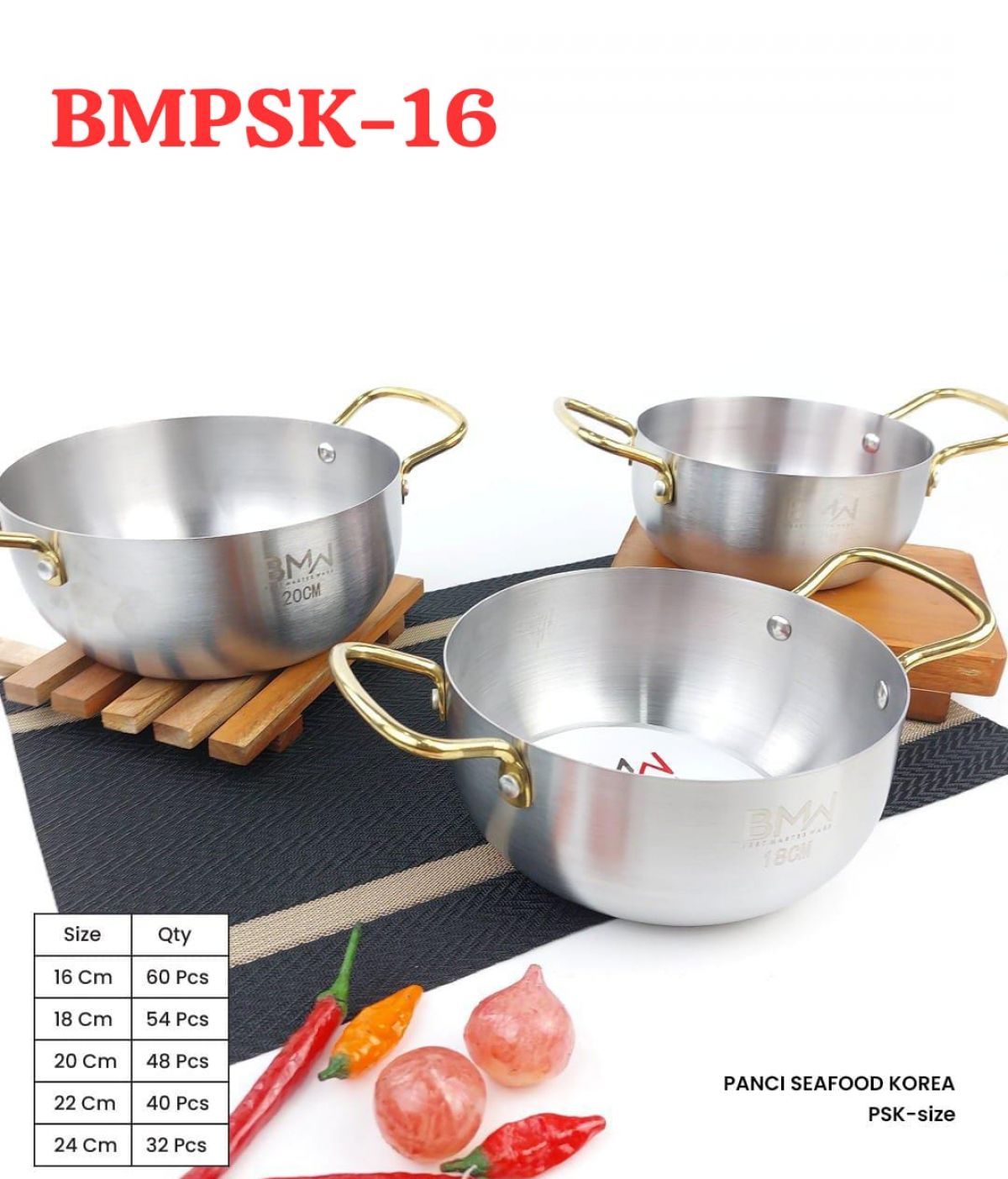 PANCI SEAFOOD KOREA BMPSK-16 SIZE 16 CM ISI 60 PCS