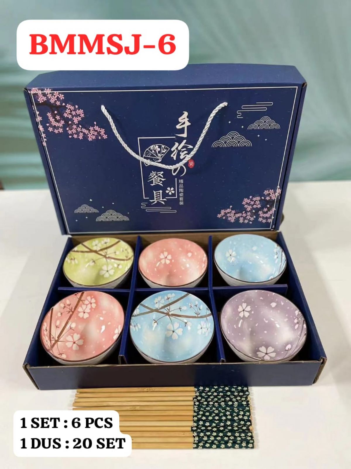 MANGKOK SET JAPANESE BMMSJ-6 ISI 20 SET ( 1 SET ISI 6 PCS )