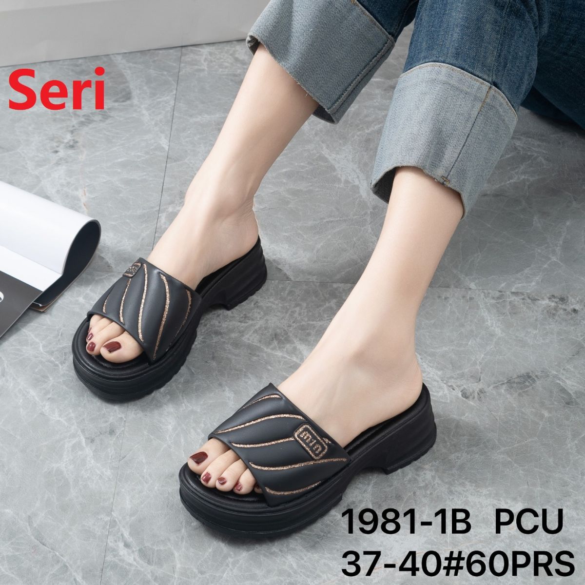 SANDAL 1981-1B SIZE 37 - 40 ISI 60 PASANG