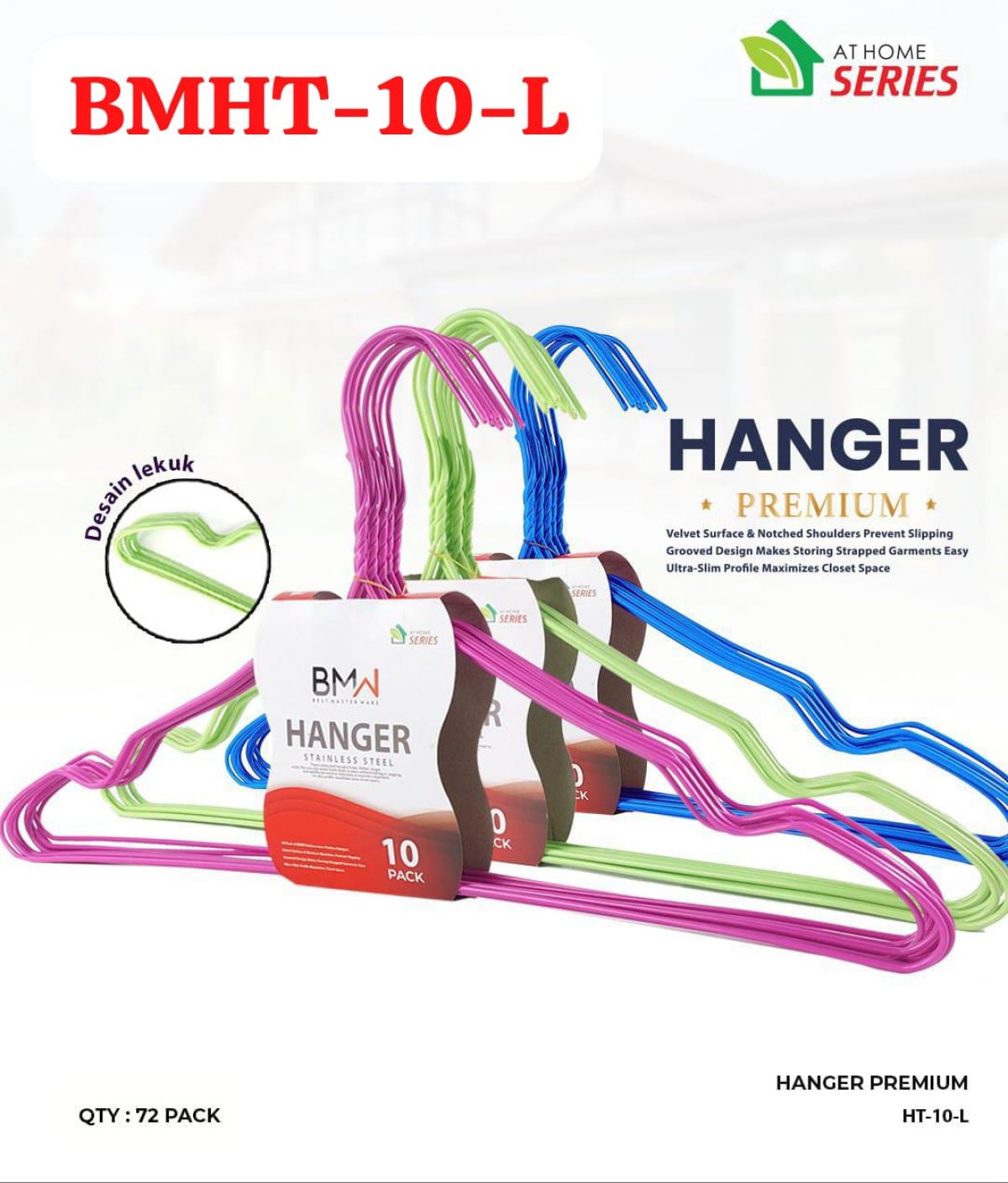 HANGER PREMIUM BMHT-10-L ISI 72 PACK