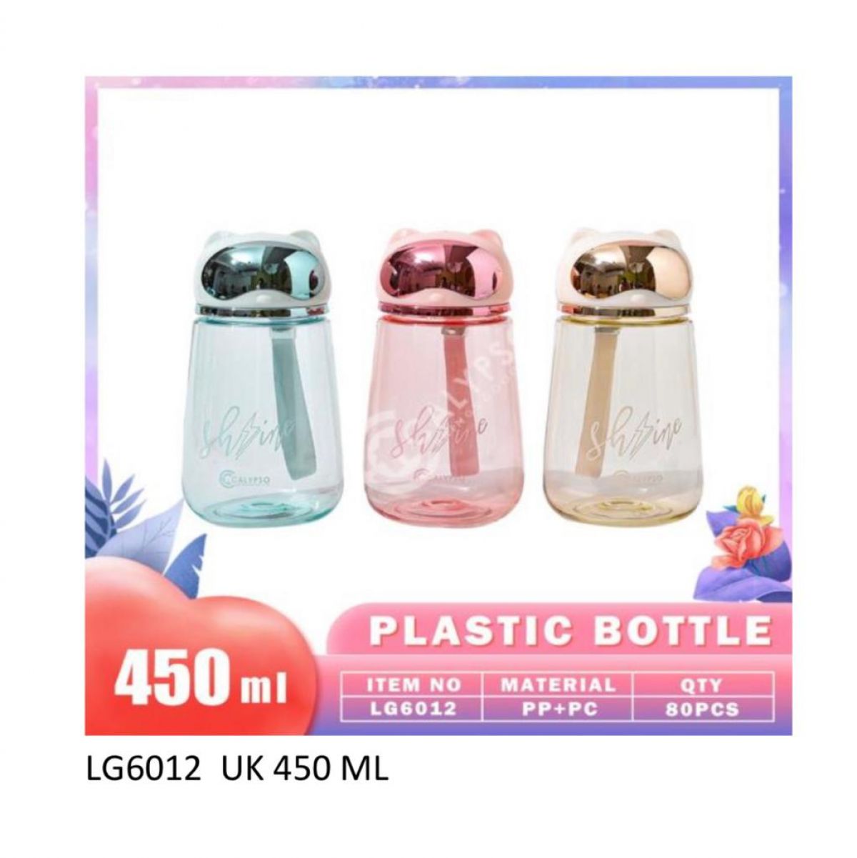 BOTOL MINUM PLASTIK UKURAN 450 ML