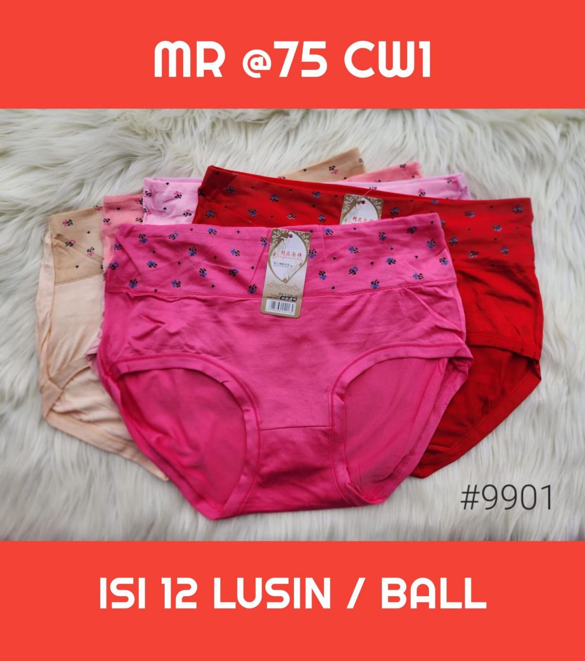CELANA DALAM WANITA MR @75 CW1 ALLSIZE ISI 12 LUSIN
