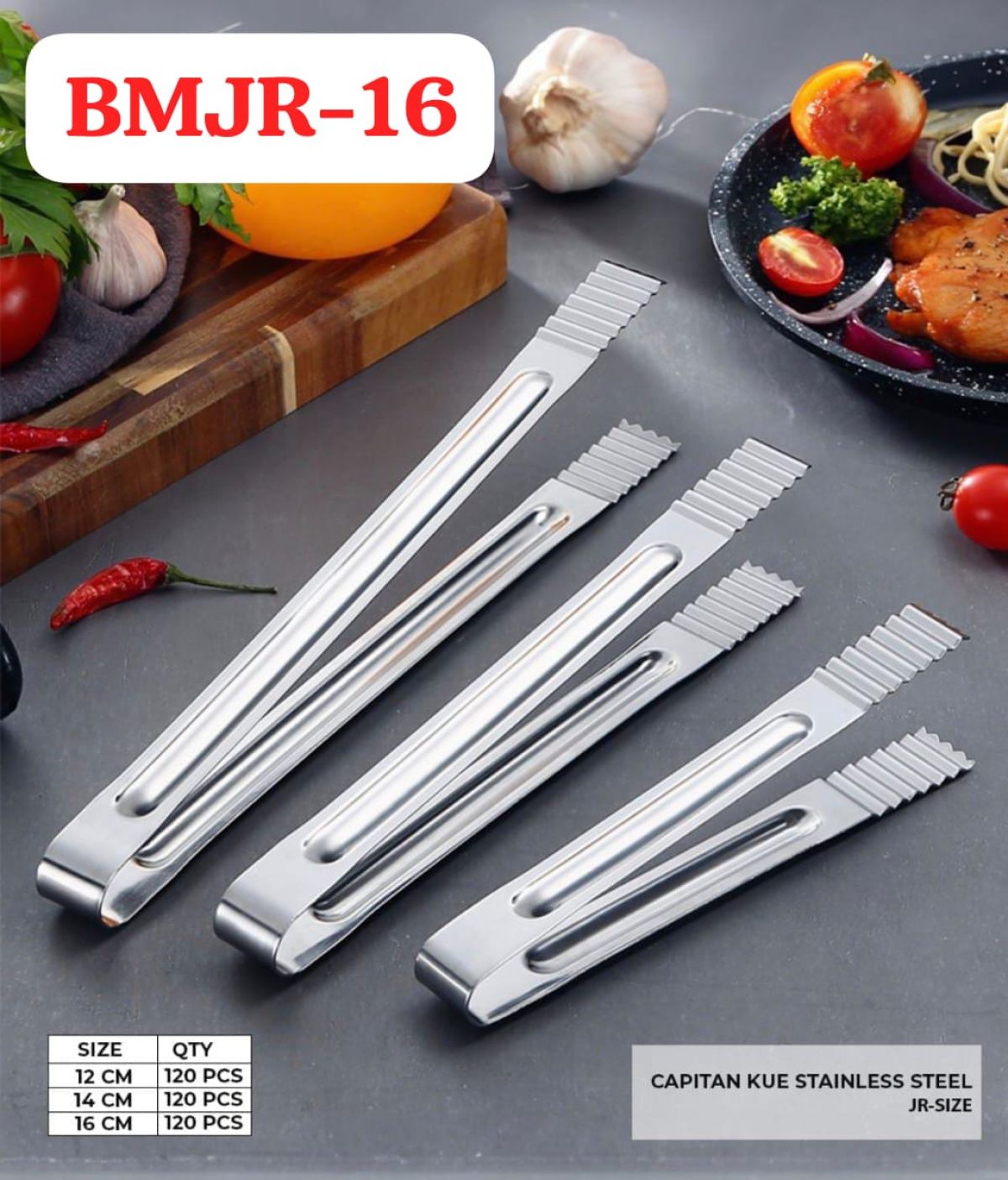 JEPITAN KUE STAINLESS BMJR-16 SIZE 16 CM ISI 120 PCS