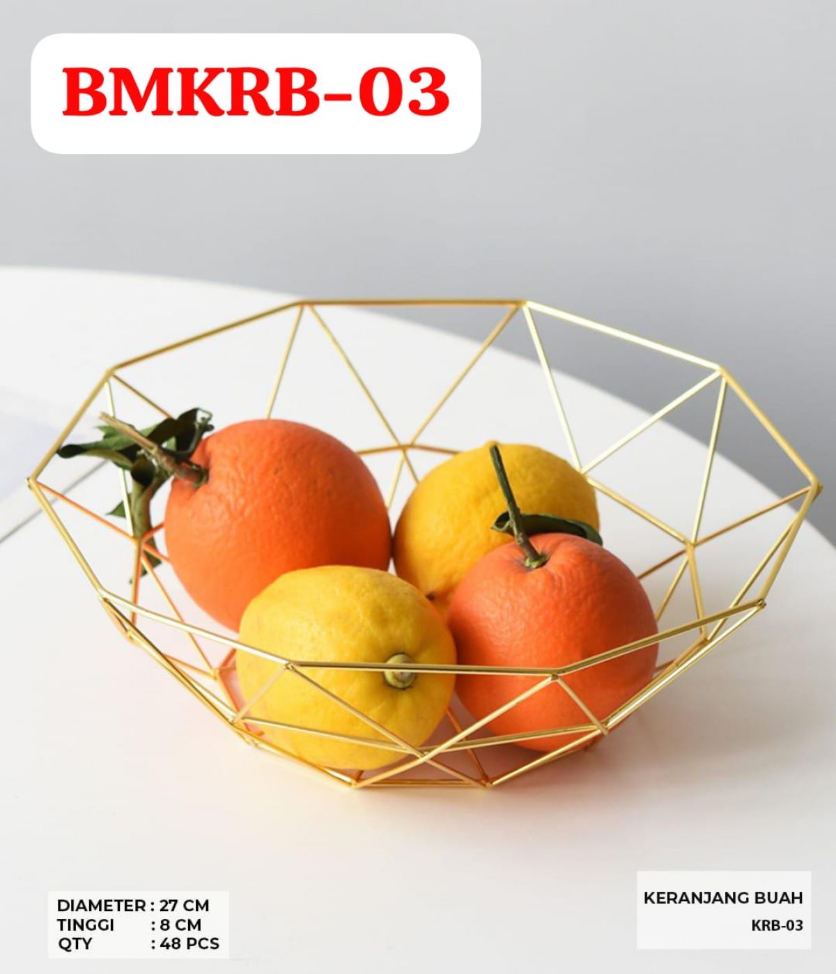 KERANJANG BUAH BMKRB-03 SIZE 27 CM TINGGI 8 CM ISI 48 PCS