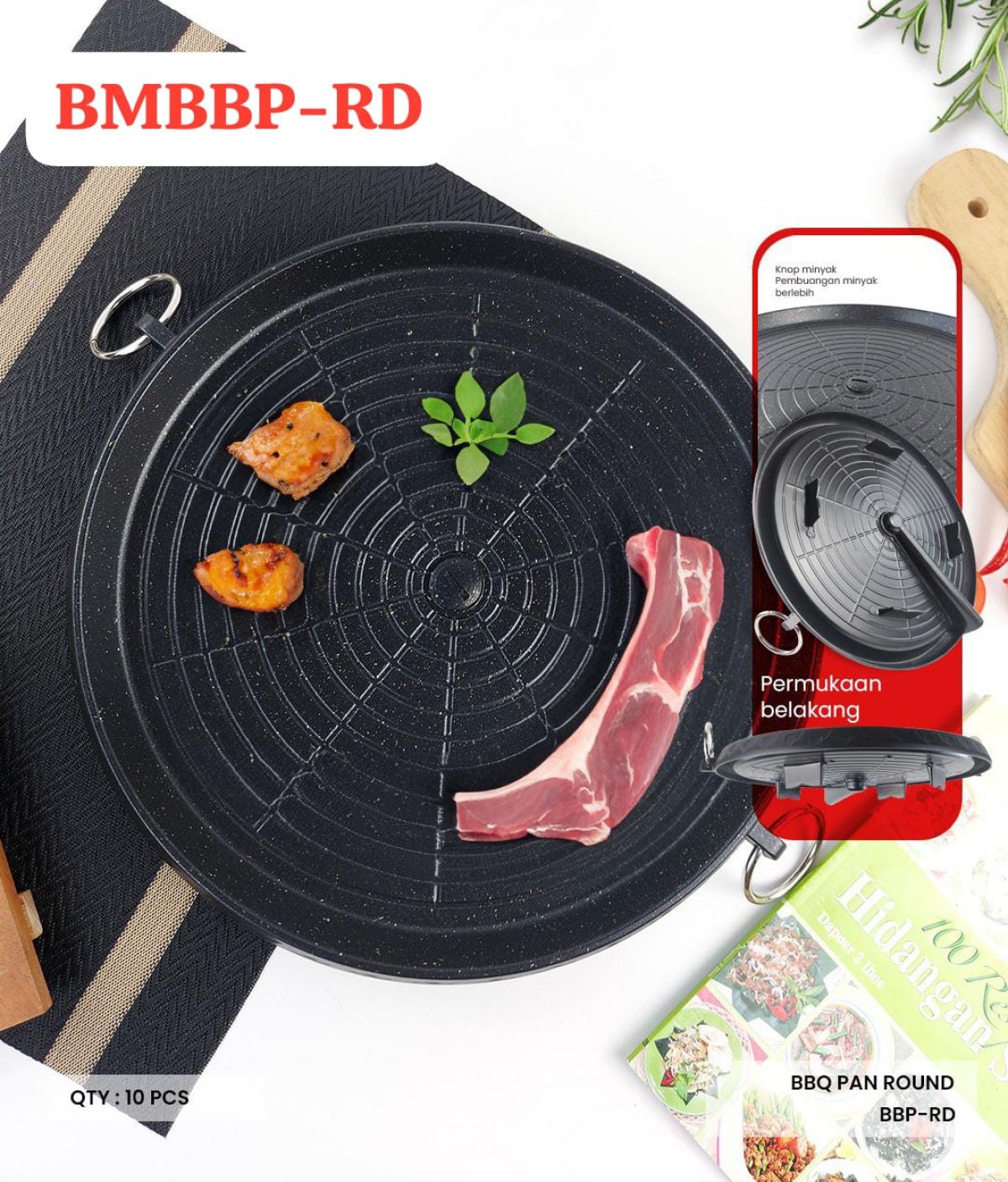 BBQ PAN ROUND BMBBP-RD ISI 10 PCS
