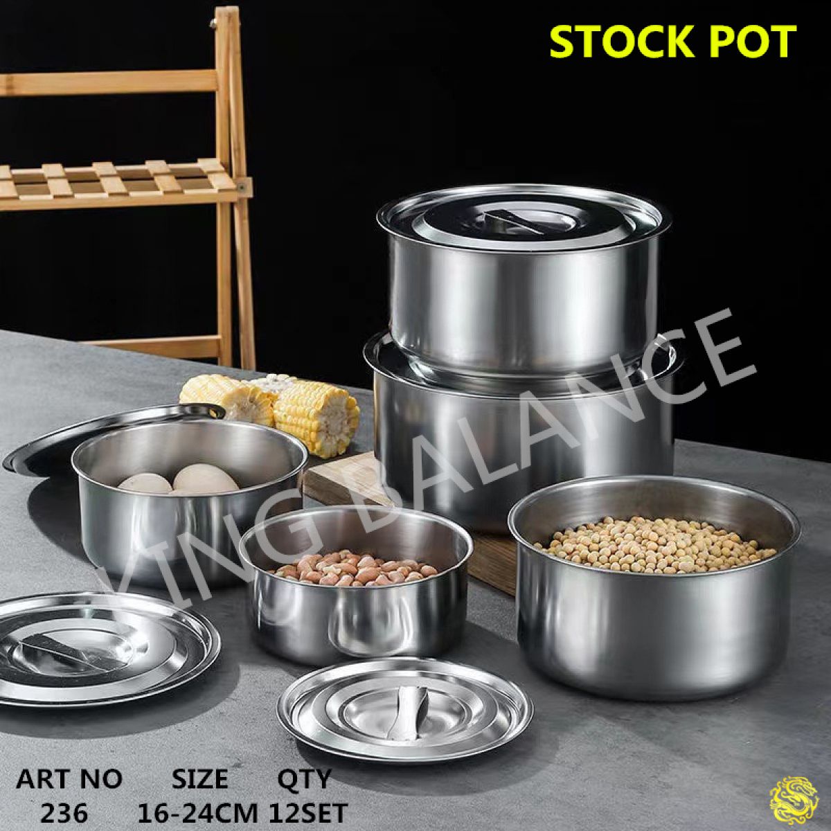 stock pot set 16-24cm