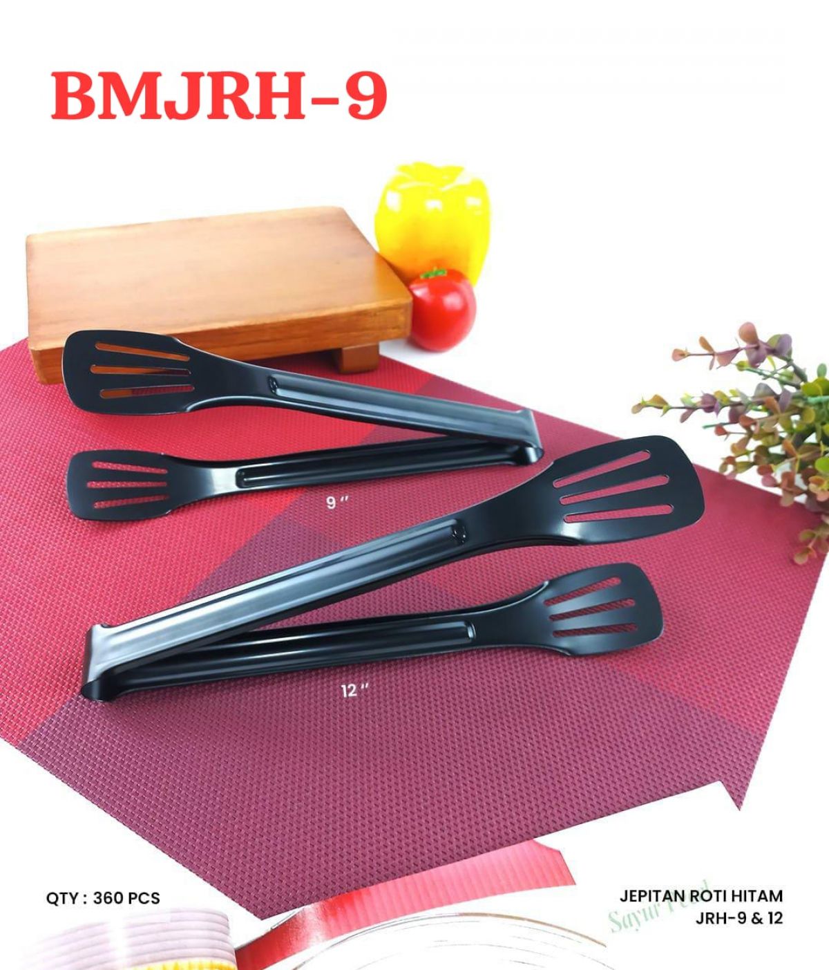 JEPITAN ROTI HITAM BMJRH-9 SIZE 9 INCH ISI 360 PCS