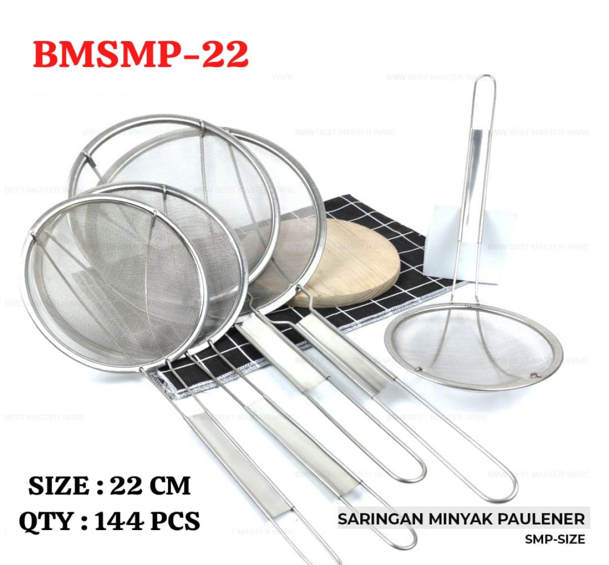 SARINGAN MINYAK PAULENER BMSMP-22 SIZE 22CM ISI 144 PCS