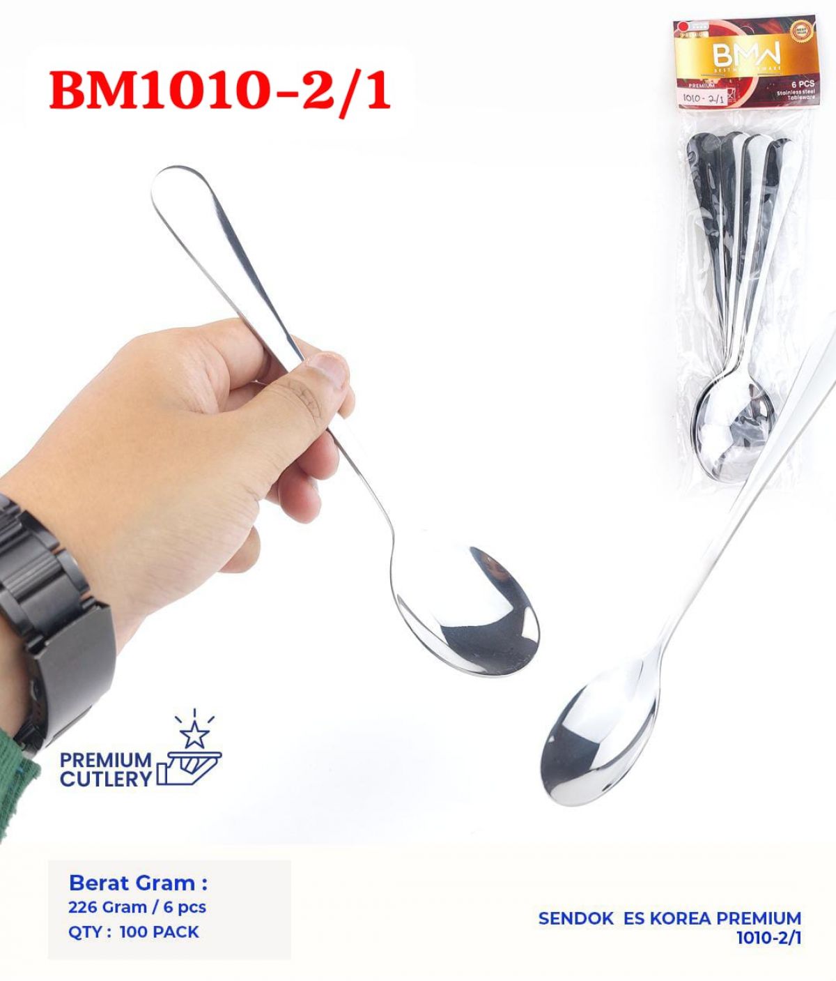 SENDOK ES KOREA PREMIUM BM1010-2/1 ISI 100 PACK