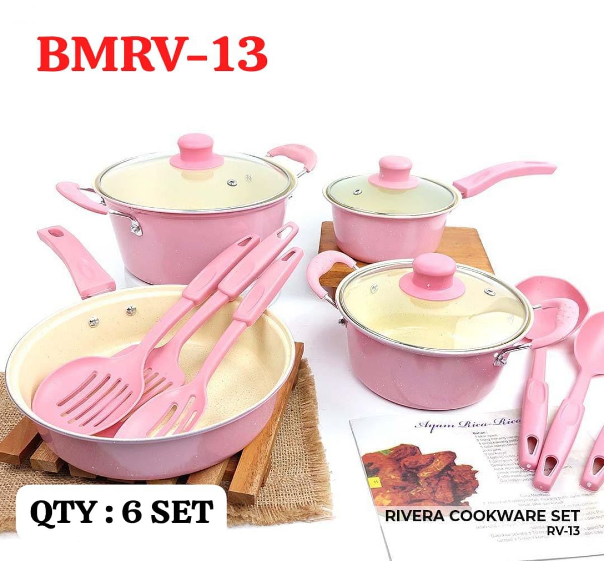 ARUNA COOKWARE SETS (PRIMAVERA) BMRV-13 ISI 6 SET