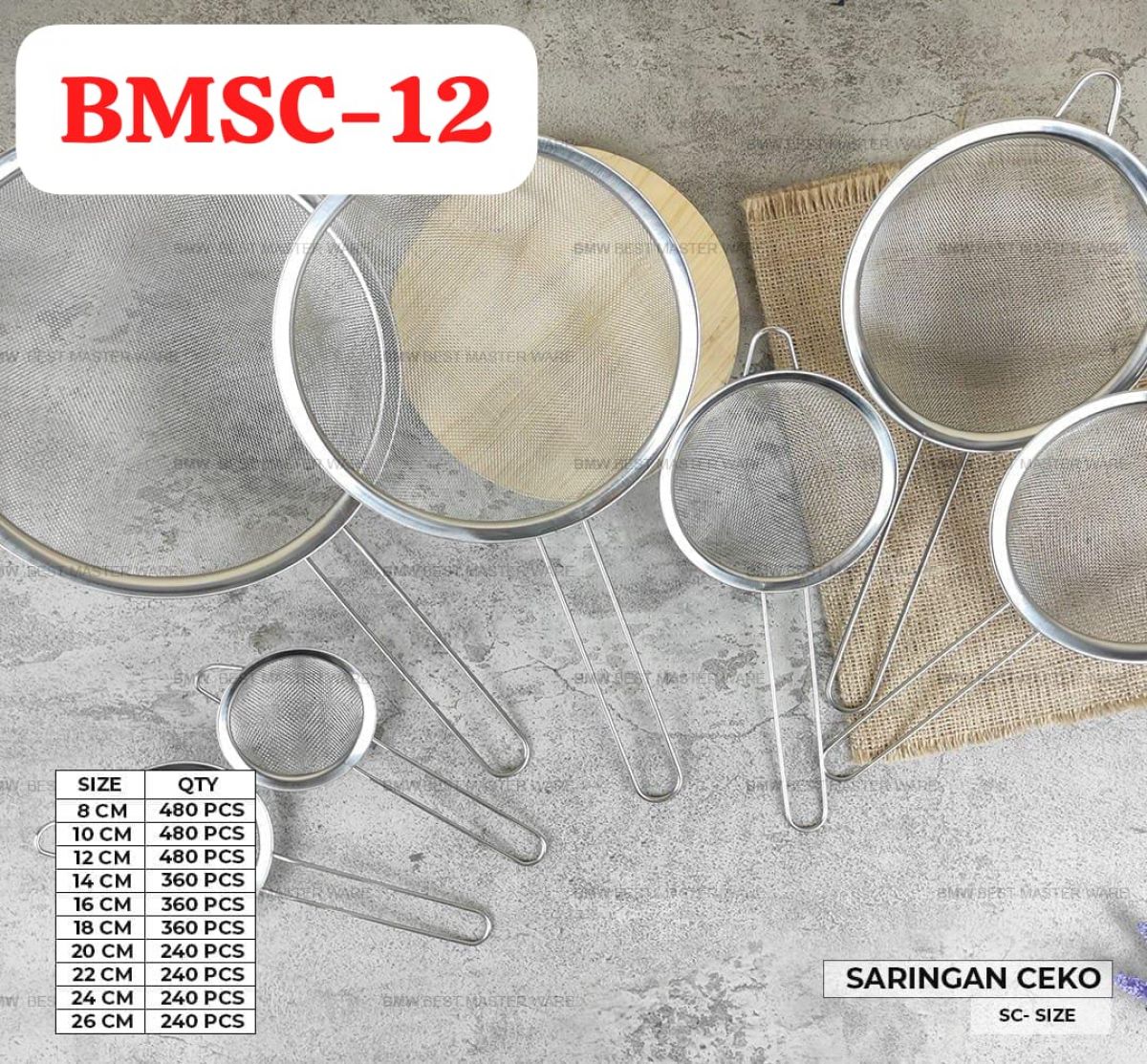 SARINGAN CEKO BMSC-12 SIZE 12 CM ISI 40 LUSIN