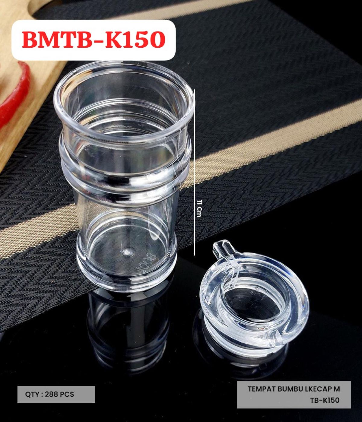 TEMPAT BUMBU KECAP BMTB-K150 TINGGI 11 CM ISI 288 PCS