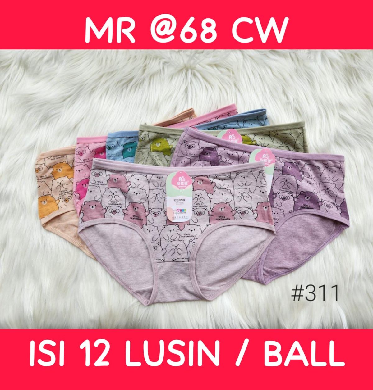 CELANA DALAM MR @68 CW ISI 12 LUSIN