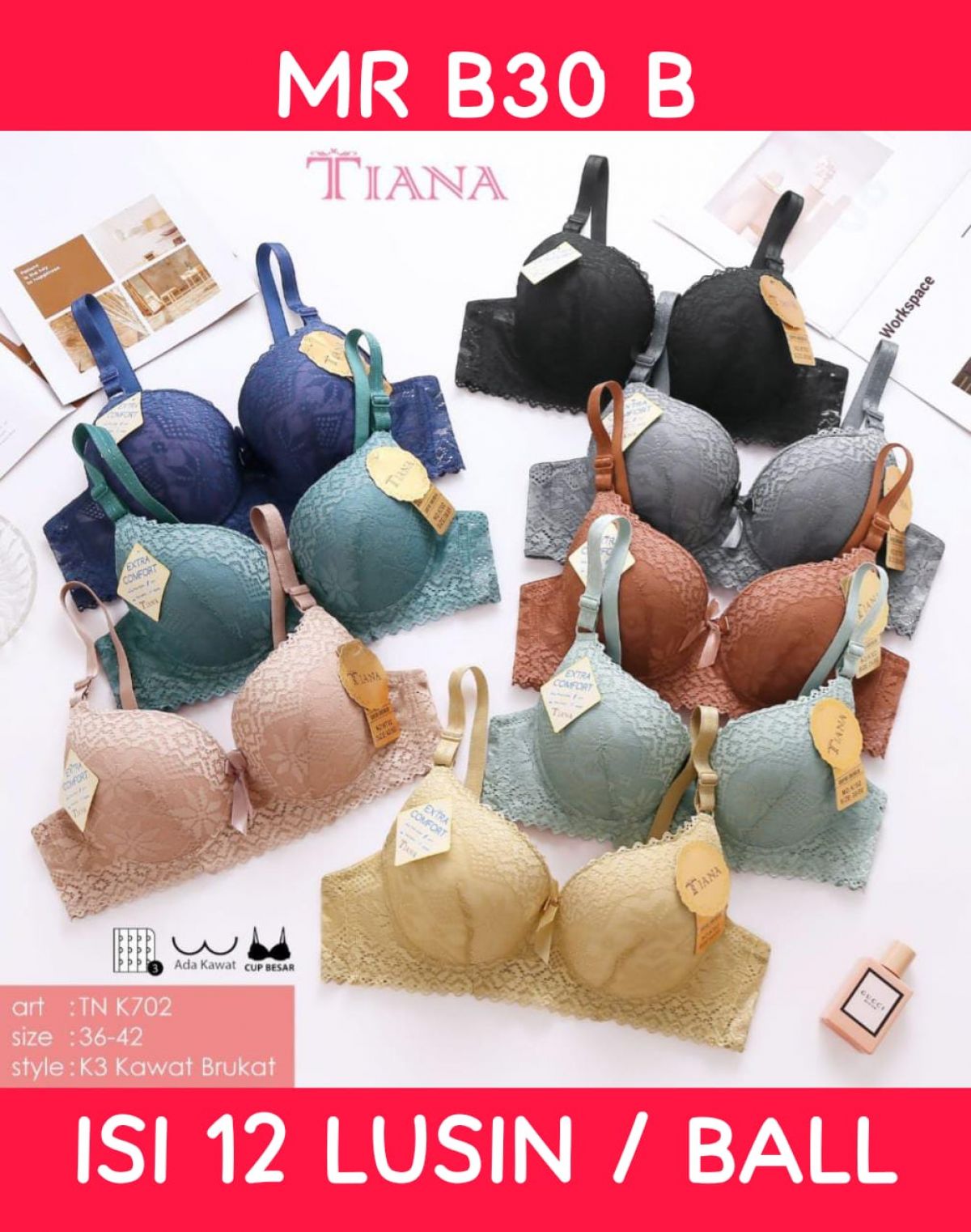BH K3 KAWAT BRUKAT MR B30 B SIZE 36 - 42 ISI 12 LUSIN