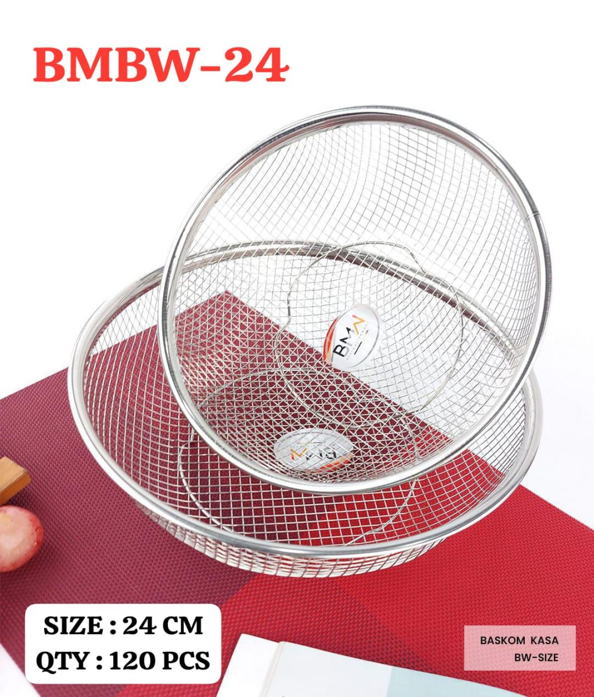 BASKOM KASA BMBW-24 SIZE 24 CM ISI 120 PCS