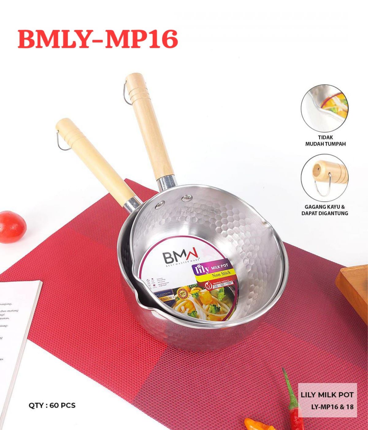 LILY MILKPOT BMLY-MP16 SIZE 16 CM ISI 60 PCS