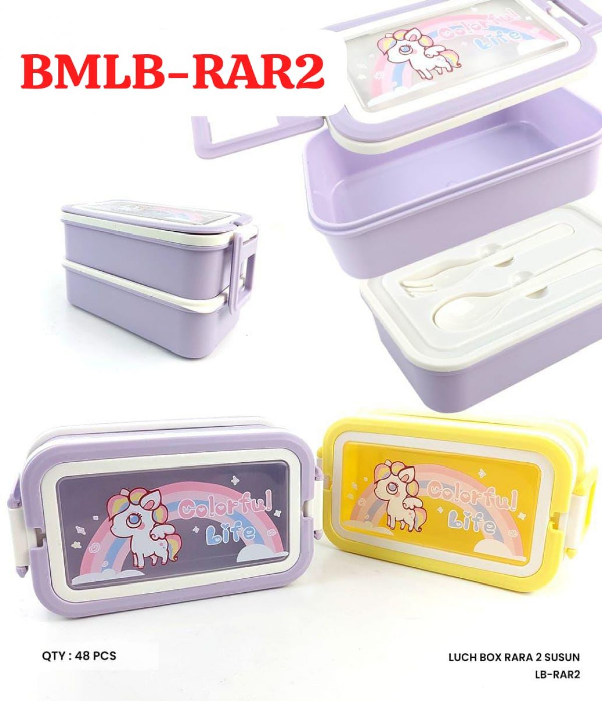 LUNCHBOX RARA 2 SUSUN BMLB-RAR2 ISI 48 PCS