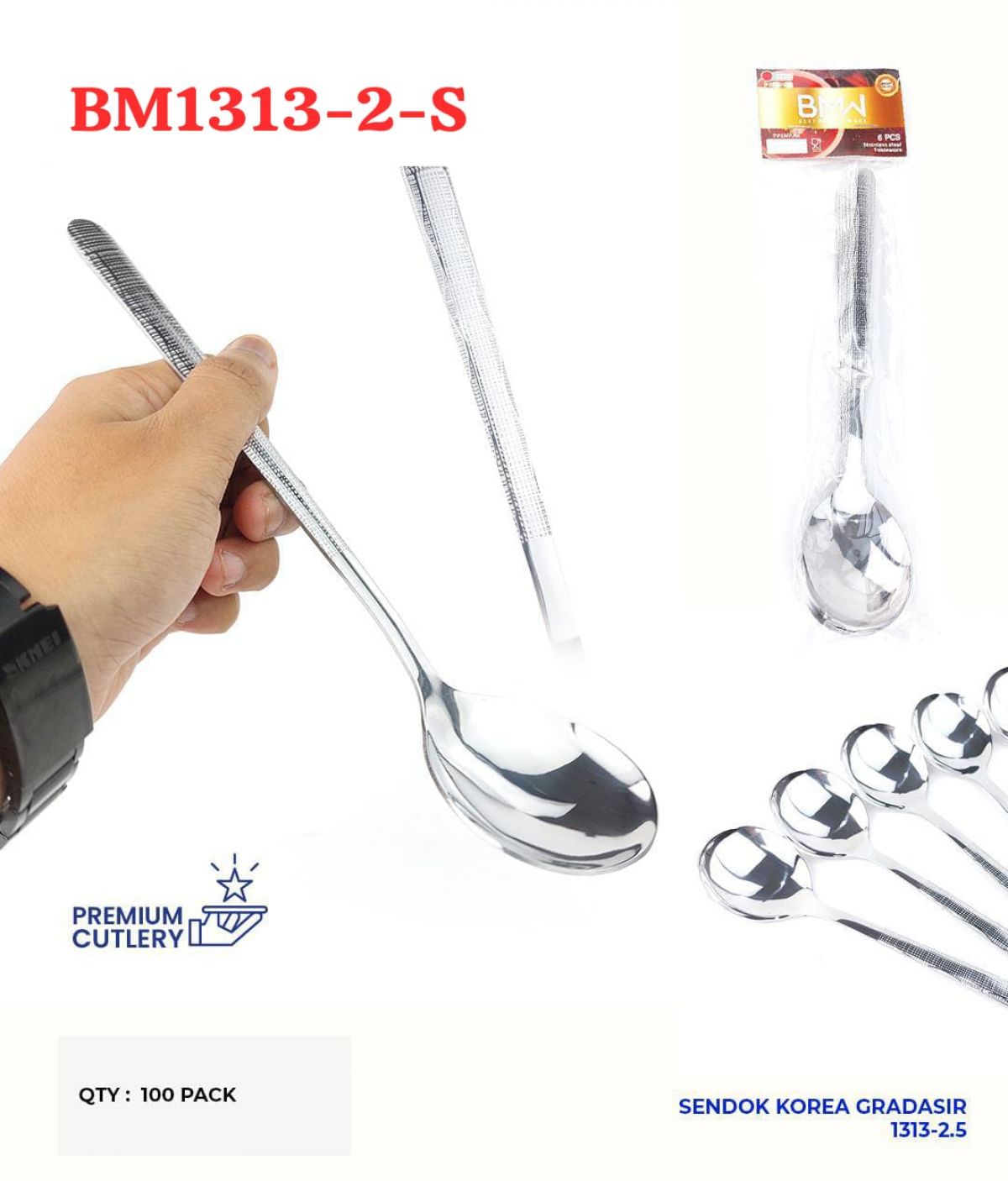 SENDOK KOREA GRADASIR BM1313-2-S ISI 100 PACK