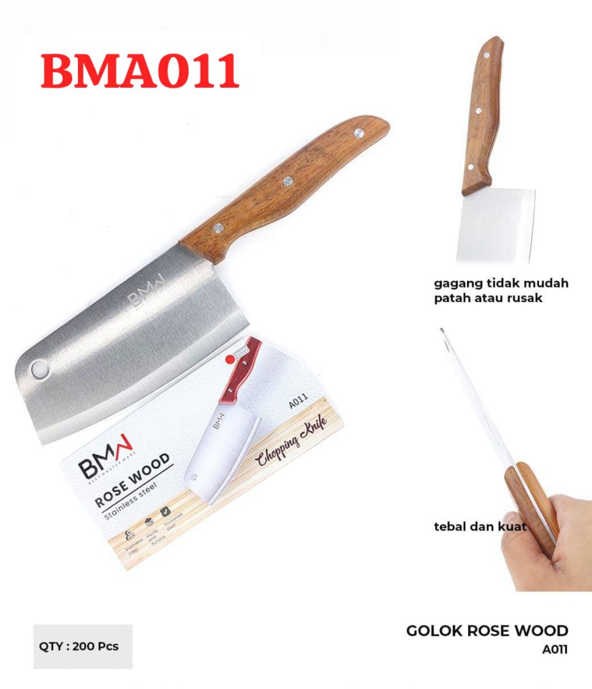 GOLOK ROSE WOOD BMA011 ISI 200 PCS