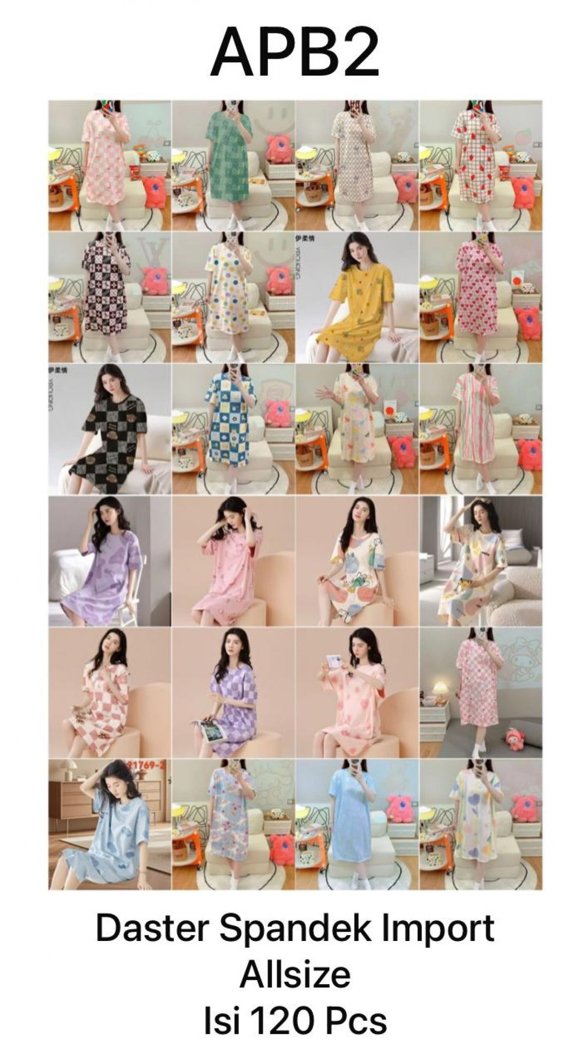 DASTER SPANDEK IMPORT APB2 ALLSIZE ISI 120 PCS