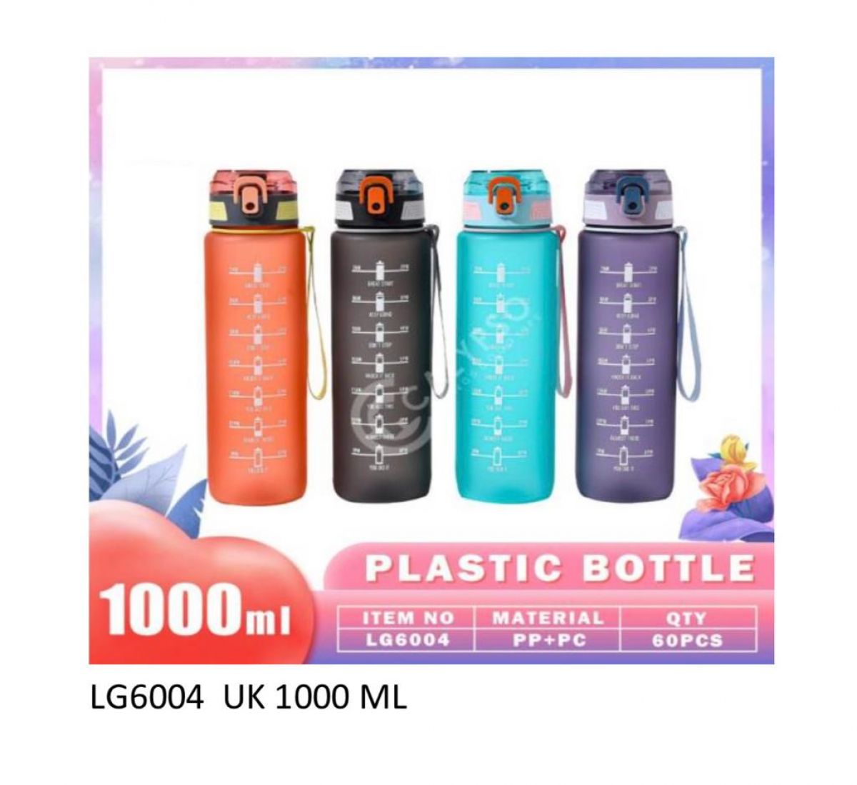 BOTOL MINUM PLASTIK UKURAN 1000 ML