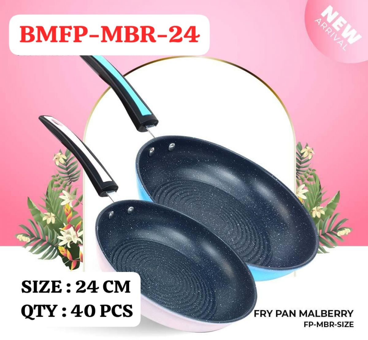 FRY PAN MALBERY BMFP-MBR-24 SIZE 24CM ISI 40 PCS