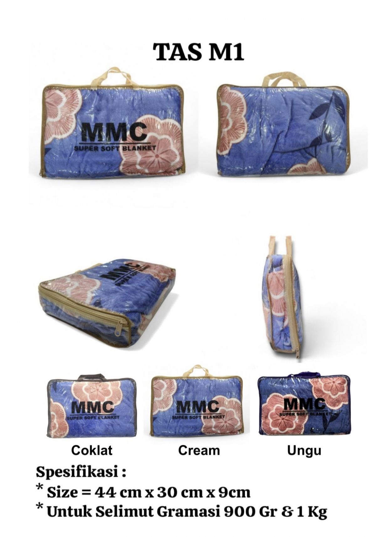 TAS SELIMUT MIKA TAS M1 UKURAN 44CM X 30CM X 9CM