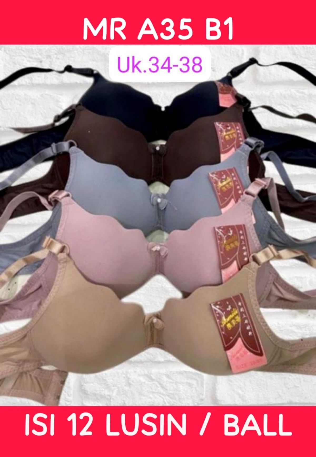 BH MR A35 B1 SIZE 34 - 38 ISI 12 LUSIN